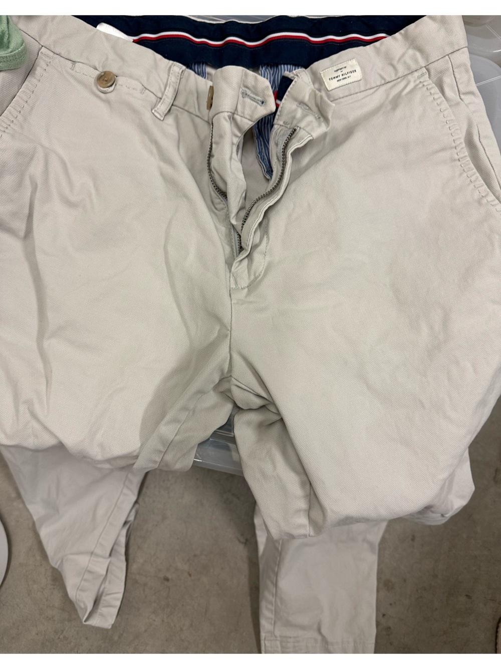 Men's Casual Cotton Chino Pants - light gray 34/30